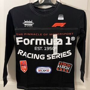Jumping Beans Black Formula 1 Long Sleeve Tee
